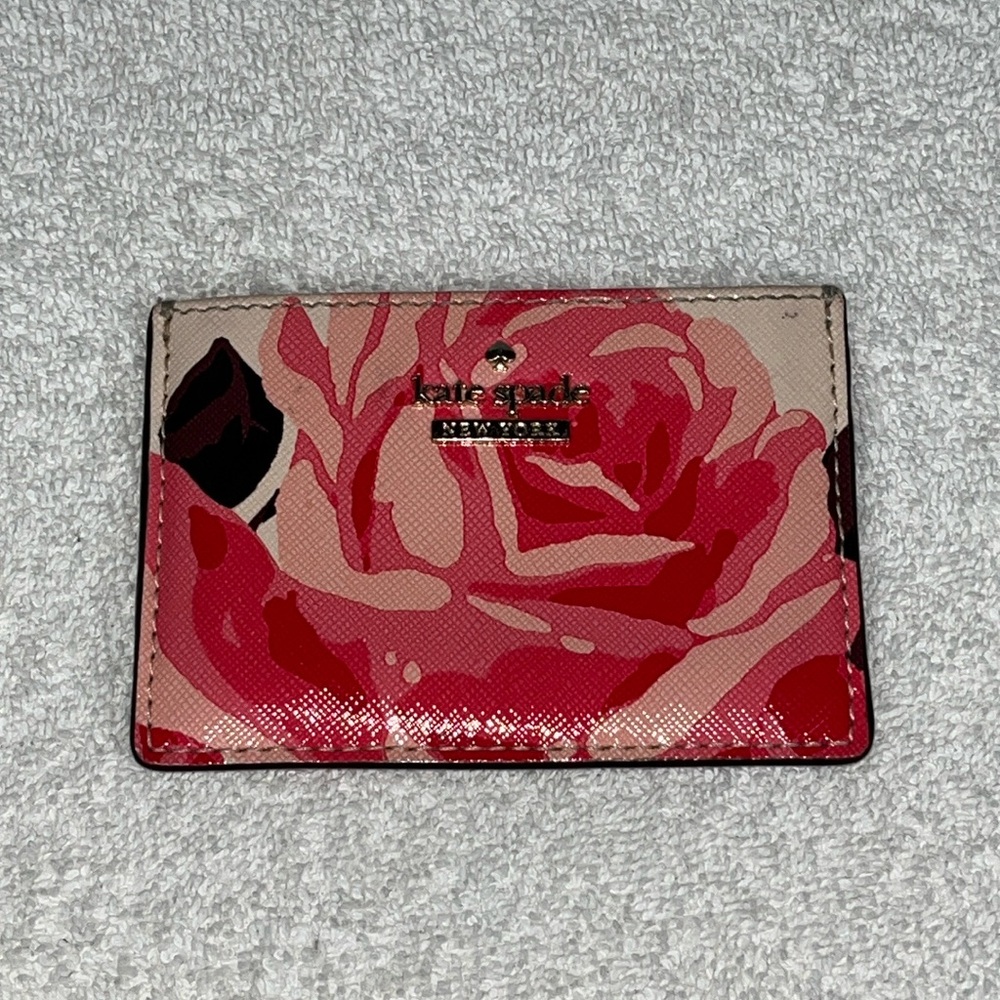 Kate Spade Card Wallet Cameron Street Roses Adalyn